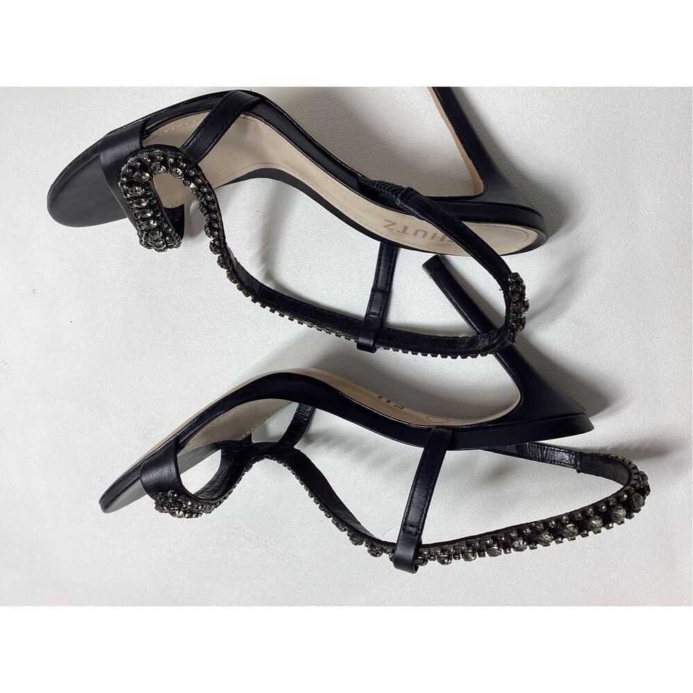 SCHUTZ Black Jeweled Strappy Heels - Picture 9 of 15